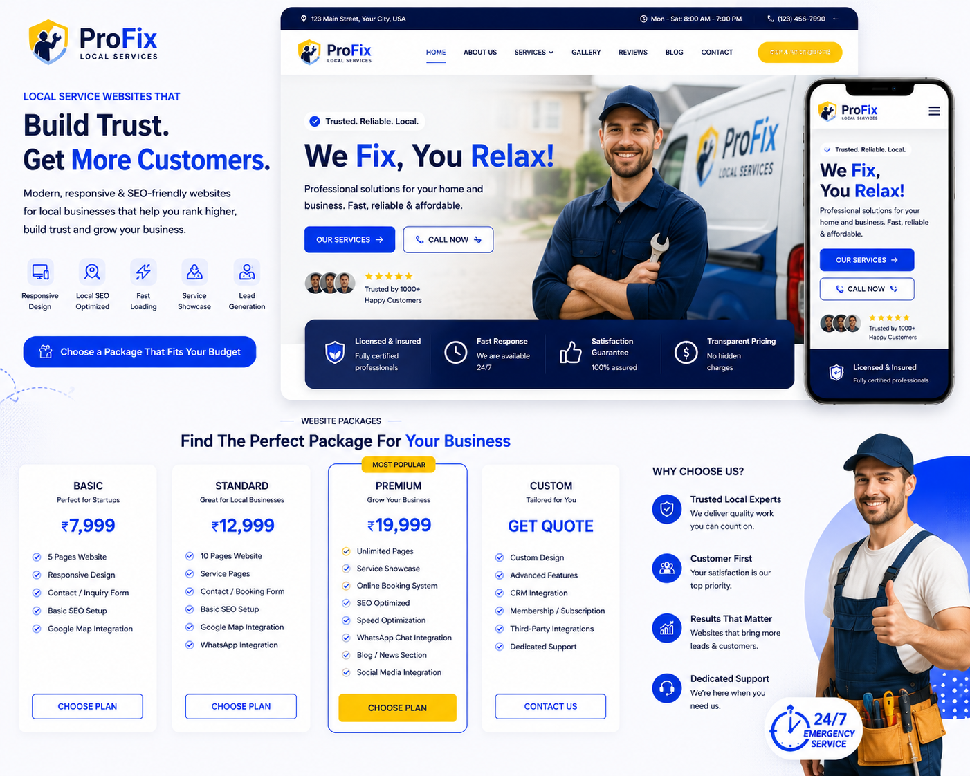 Local service website sample