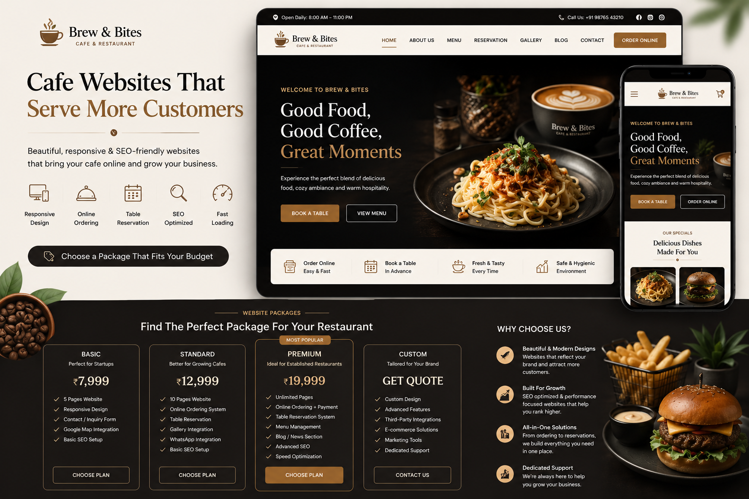 Restaurant website sample