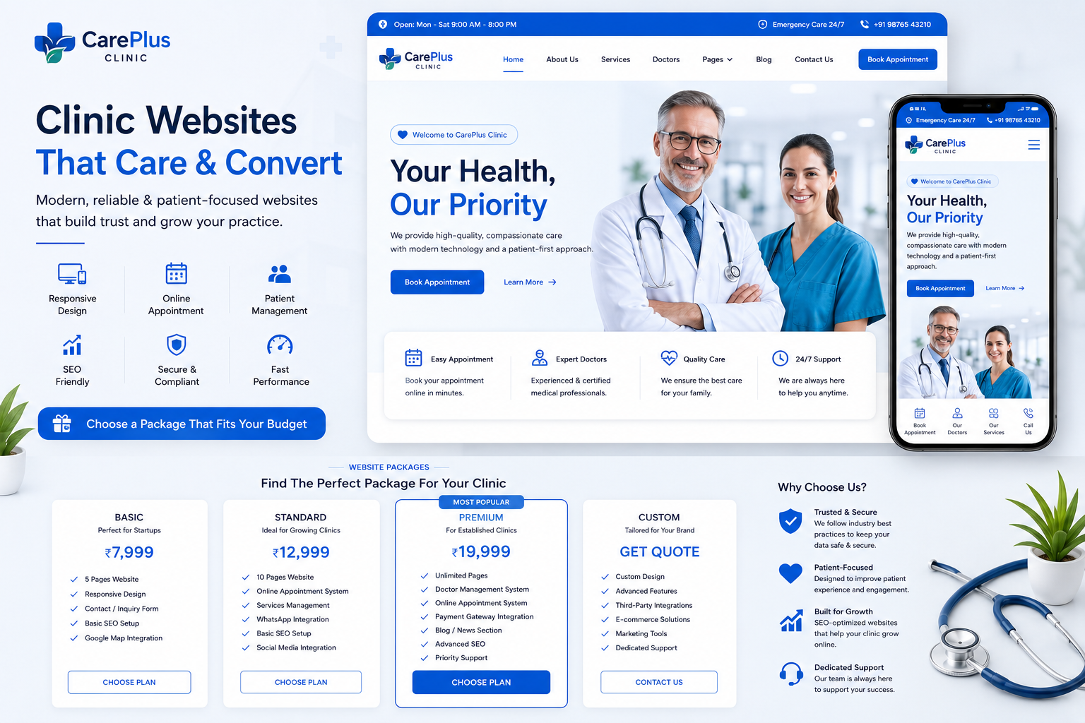 Clinic website sample