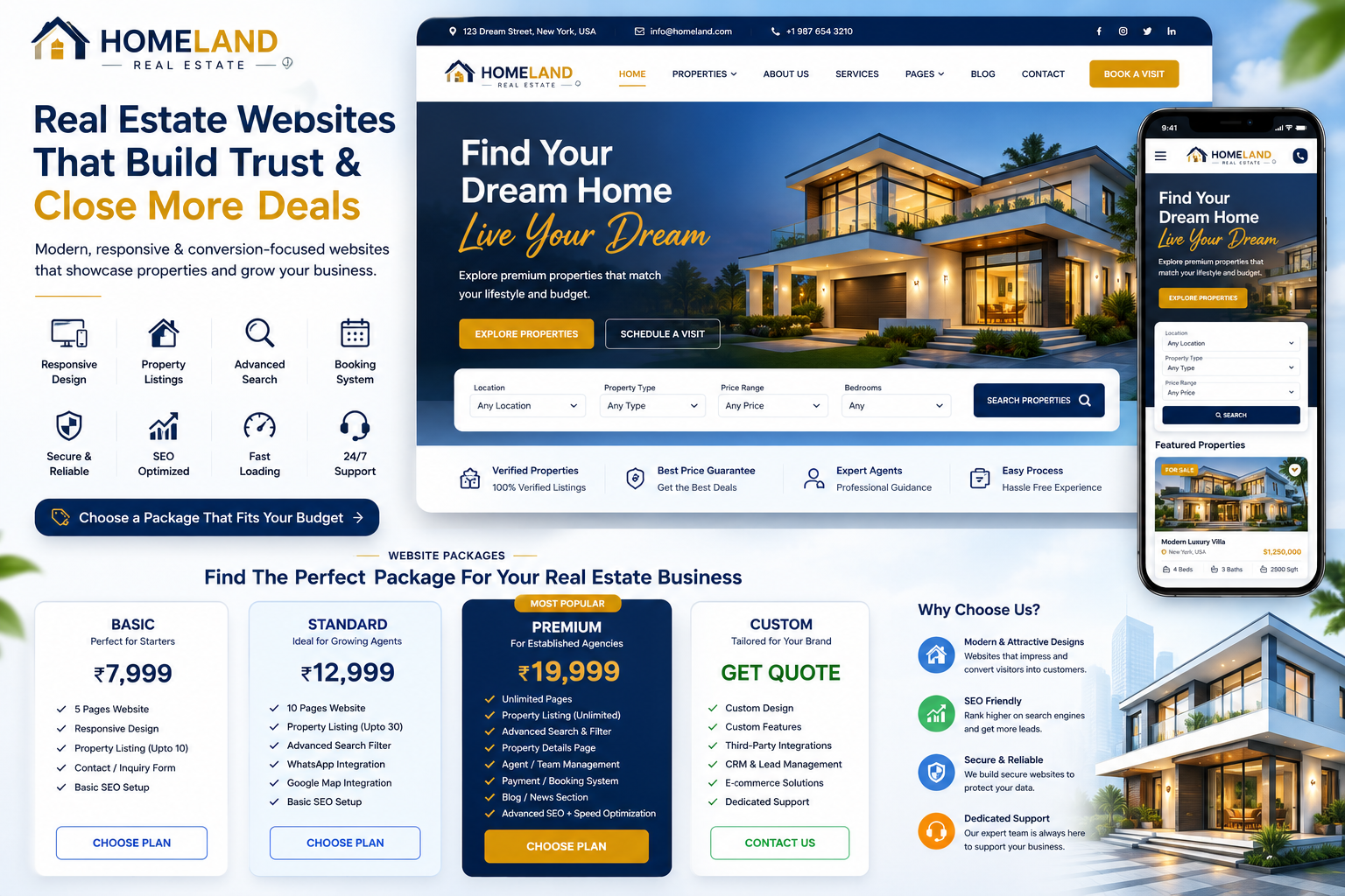 Real estate website sample